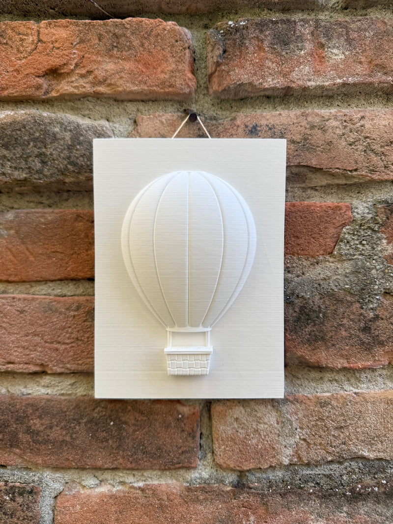 Kit Colora e Appendi Mongolfiera – Quadretto 3D, 6 Colori e Pennelli